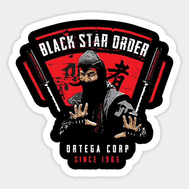 Black Star Order Tee Sticker by goderslim